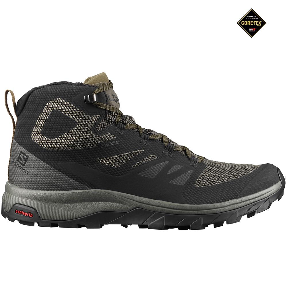 Zapatillas De Running Salomon Hombre Negras - Salomon Argentina OUTLINE MID GORE-TEX,430296-NMI